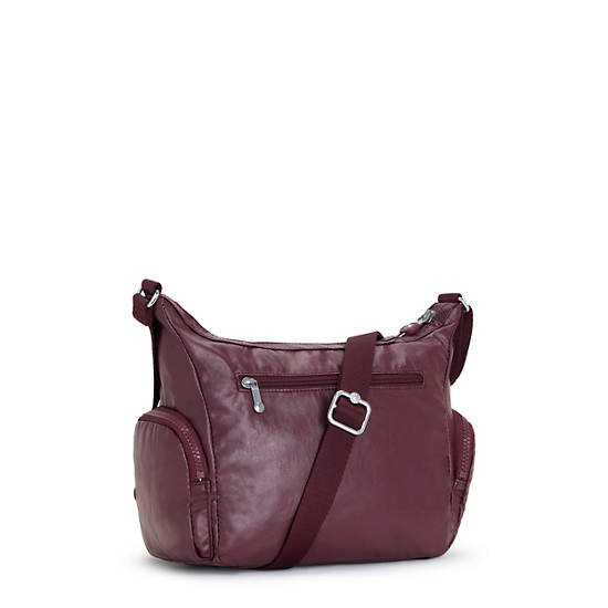 Kipling Gabbie Small Metallic Çapraz Askılı Çanta Bordo | TR 2071UZ